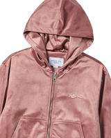 25FW WOMAN VELVET HOODIE JACKET PINK