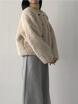 Purin Shearling Crop Mustang Jacket