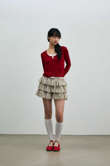 MINI HEART CANCAN SKIRT PANTS / BEIGE