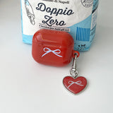 ribbon glossy airpods case(red)