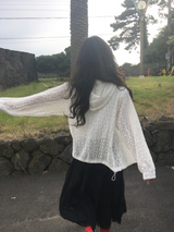 Lace Hoodie Zip-Up