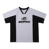 スポーツVネッククールジャージーTシャツ グレー