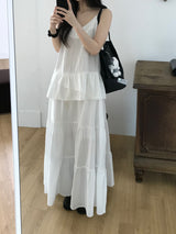 Checkered Long Skirt (2color)
