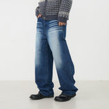 White washing denim pants 3color