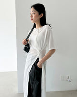 Mati unbalance long cardigan