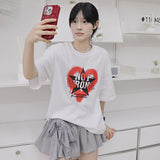ファンキースターハートオーバーフィット半袖Tシャツ_WHITE