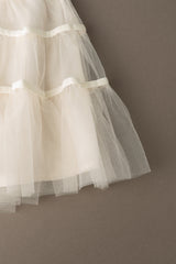 Tutu shirring skirt_ivory