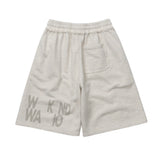 Weekend warrior typography printing washing short pants (Oatmeal)