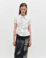 Embroidered Graphic Jersey Skirt _ BLACK
