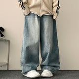 Nenti Bag Printed Washing Wide Denim Pants