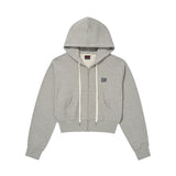 TEMPUS パッチクロップフードジップアップ (GREY MELANGE)