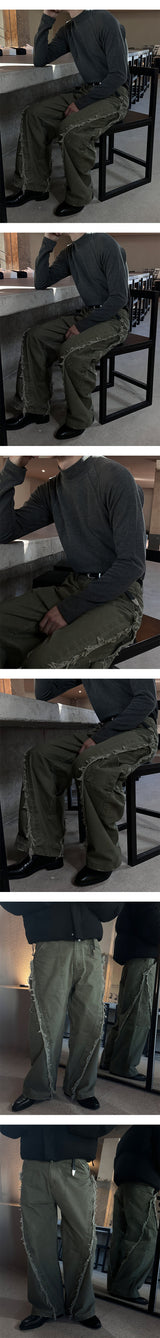[Unisex] Low cutting wide pants(3color)