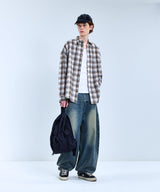 87-STAN086 Legacy Vintage OverFit Pocket Long-Sleeved Check Shirt