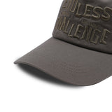 XTA088 Endless Slogan Cotton Ball Cap (BROWN)
