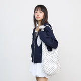 Dot pattern bag_ivory