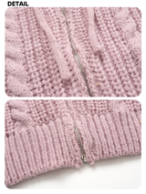 Margaret Wool Knitwear Zip-Up Cardigan