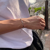 Dream Catcher, single line bracelet_April Birthstone