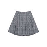 PLEATS CHECK SKIRT