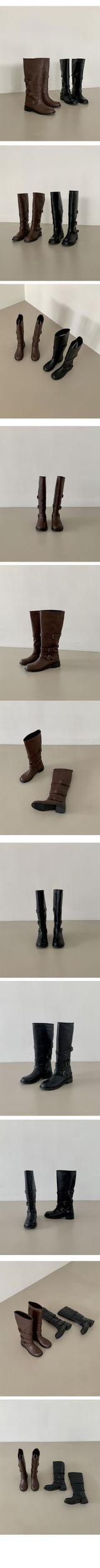 ライダーバックルロングブーツ (BROWN, BLACK 2COLORS!)