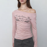 C ROSE GRAPHIC OFF-SHOULDER T-SHIRT_PINK