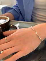 Sea of Youth, silver bracelet_March Birthstone