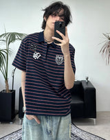 Tony Wappen Stripe Collar Tee