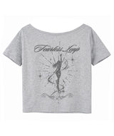 Fearless ワンショルダー半袖Tシャツ