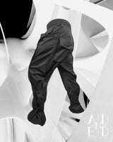 バイカースナップトラックパンツ_ブラック