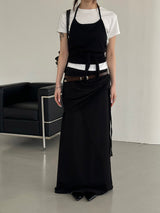 Halter wrap sleeveless top(2color)