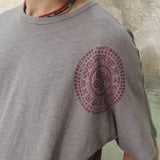 Boteh half T-shirts / Mud gray