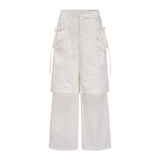 String Pocket Layered Wide Pants 232401216