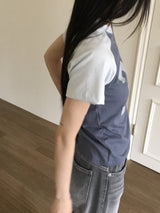 Sec 33 プリンティドセミクロップ半袖Tシャツ