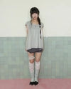  LACE LAYERED OVER KNEESOCKS / MINT