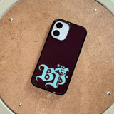 western glass case (burgundy)