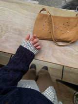 [MADE] Penton Cable V-Neck Crop Knit