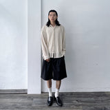 Deep Pleat Wide Shorts