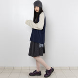 ツイスターボタンパネルビーニー - Grey