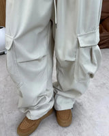 Eppen pintuck wide cargo pants