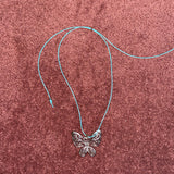 mint butterfly necklace