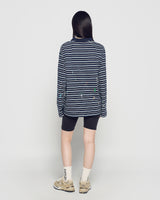 26SSストライプ ペイント ロングスリーブ Tシャツ
