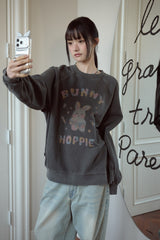 26SS★ パステルバニーラグランピグメントスウェットシャツ