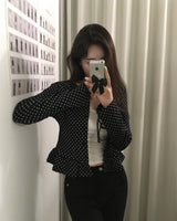 [MADE] Cloud, frill dot cardigan