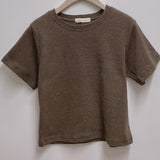plain napping peach short-sleeved T-shirt