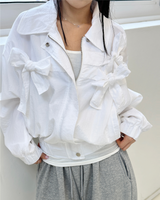 BOW DETAIL WIND JUMPER♥