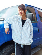 SHIRRING WINDBREAKER LIGHT BLUE