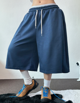 BACK POCKET SIDE PINTUCK BALLOON BERMUDA 💙🤎🖤🩶💜6COLOR