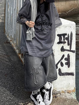 wing cross mesh t-shirt
