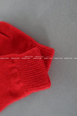 wool knit finger gloves