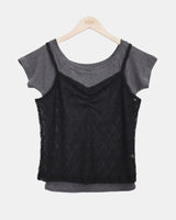 Blem Off-Shoulder Short Sleeve T-Shirt
