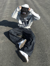 Nodric Slub Wide Flare Denim Pants
